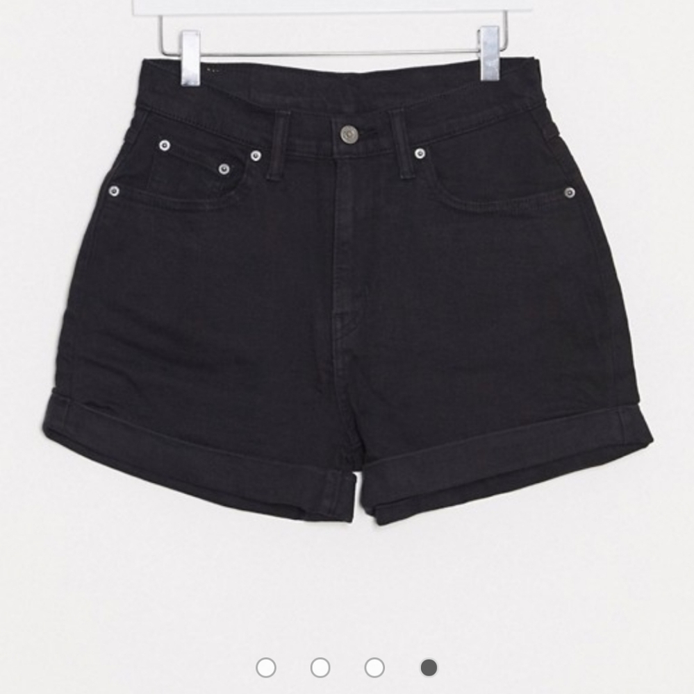 Levi's High Rise Mom Shorts Denim Black - Picture 7 of 7